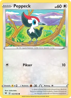 Pokémon-Karte Peppeck 143/185
