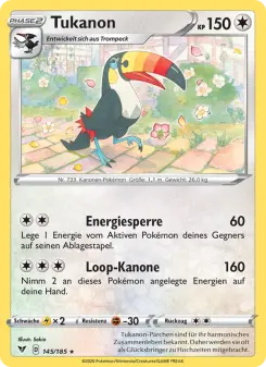 Pokémon-Karte Tukanon 145/185