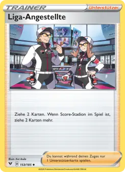 Pokémon-Karte Liga-Angestellte 153/185