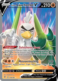 Pokémon-Karte Galar-Lauchzelot V 174/185