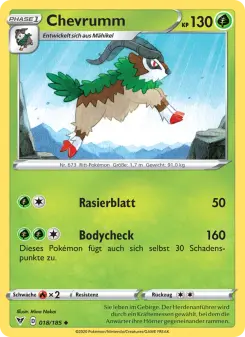 Pokémon-Karte Chevrumm 018/185