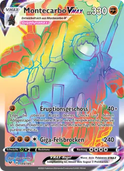 Pokémon-Karte Montecarbo VMAX 189/185