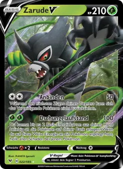 Pokémon-Karte Zarude V 022/185