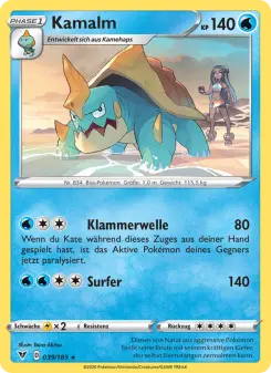 Pokémon-Karte Kamalm 039/185