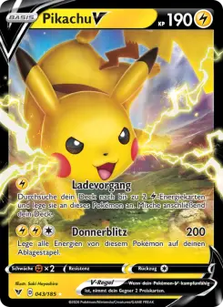Pokémon-Karte Pikachu V 043/185