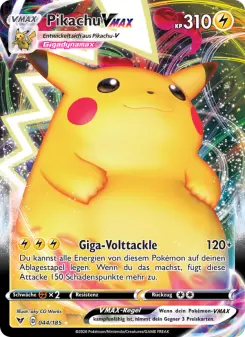 Pokémon-Karte Pikachu VMAX 044/185