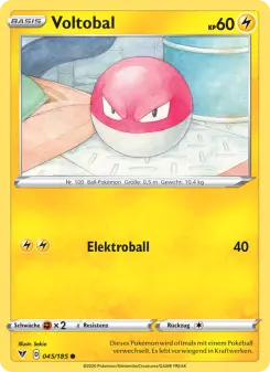 Pokémon-Karte Voltobal 045/185