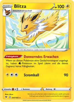Pokémon-Karte Blitza 047/185