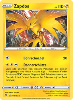 Pokémon-Karte Zapdos 048/185