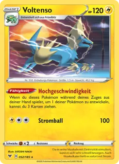 Pokémon-Karte Voltenso 052/185
