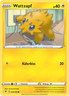 Pokémon-Karte Wattzapf 055/185