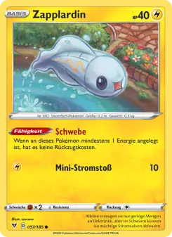 Pokémon-Karte Zapplardin 057/185