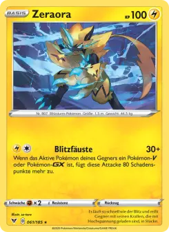 Pokémon-Karte Zeraora 061/185