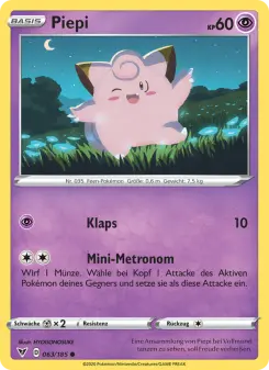 Pokémon-Karte Piepi 063/185