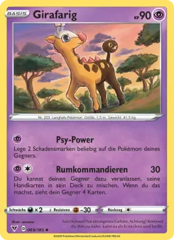 Pokémon-Karte Girafarig 065/185