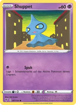 Pokémon-Karte Shuppet 067/185