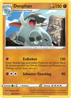 Pokémon-Karte Donphan 087/185