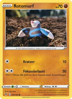 Pokémon-Karte Rotomurf 091/185