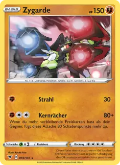 Pokémon-Karte Zygarde 093/185
