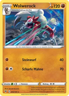 Pokémon-Karte Wolwerock 095/185