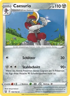 Pokémon-Karte Caesurio 104/163
