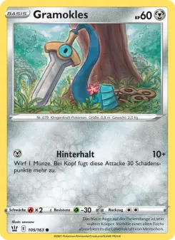 Pokémon-Karte Gramokles 105/163