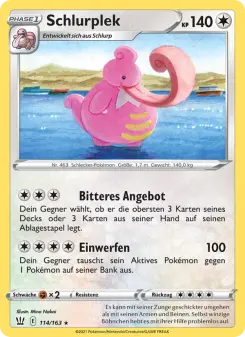 Pokémon-Karte Schlurplek 114/163