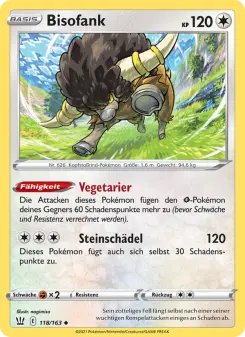 Pokémon-Karte Bisofank 118/163