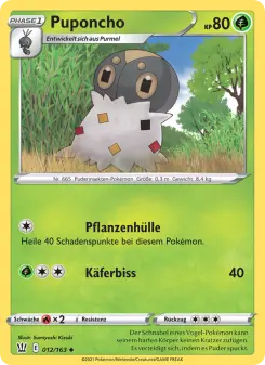 Pokémon-Karte Puponcho 012/163