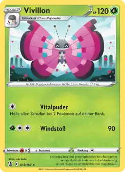 Pokémon-Karte Vivillon 013/163