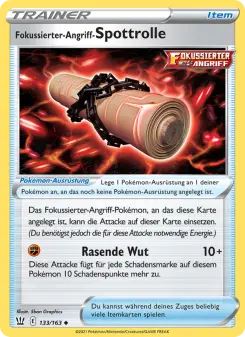 Pokémon-Karte Fokussierter-Angriff-Spottrolle 133/163