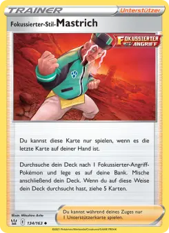 Pokémon-Karte Fokussierter-Stil-Mastrich 134/163