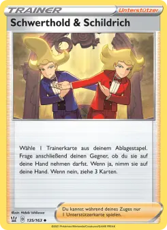 Pokémon-Karte Schwerthold & Schildrich 135/163