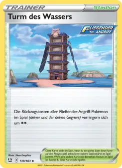 Pokémon-Karte Turm des Wassers 138/163