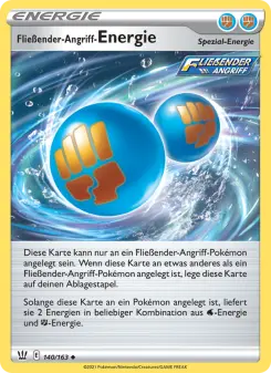 Pokémon-Karte Fließender-Angriff-Energie 140/163