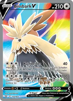 Pokémon-Karte Bissbark V 157/163