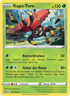 Pokémon-Karte Kapu-Toro 016/163