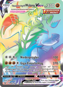 Pokémon-Karte Fokussierter-Angriff-Wulaosu VMAX 167/163