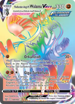 Pokémon-Karte Fließender-Angriff-Wulaosu VMAX 169/163