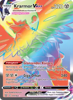 Pokémon-Karte Krarmor VMAX 171/163