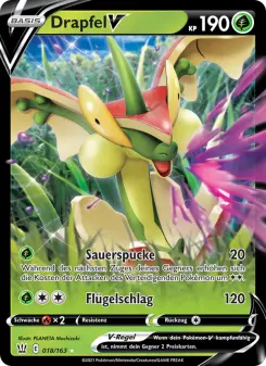 Pokémon-Karte Drapfel V 018/163