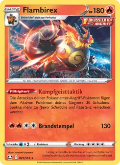 Pokémon-Karte Flambirex 025/163
