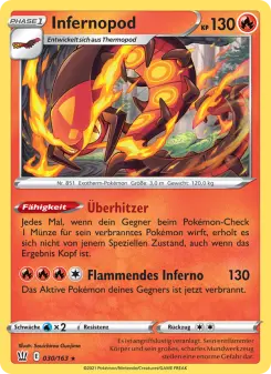 Pokémon-Karte Infernopod 030/163
