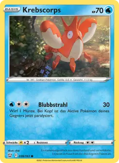 Pokémon-Karte Krebscorps 038/163
