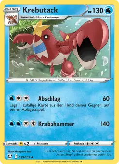Pokémon-Karte Krebutack 039/163