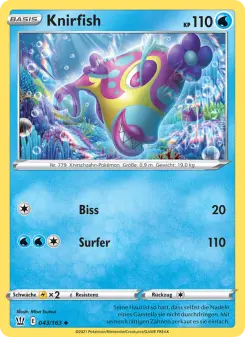 Pokémon-Karte Knirfish 043/163