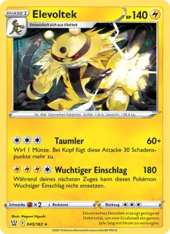 Pokémon-Karte Elevoltek 045/163