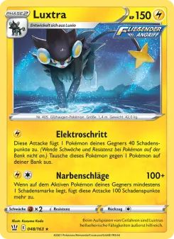 Pokémon-Karte Luxtra 048/163
