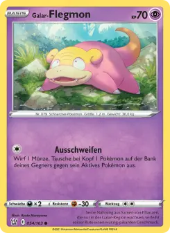 Pokémon-Karte Galar-Flegmon 054/163