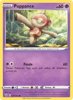 Pokémon-Karte Puppance 057/163